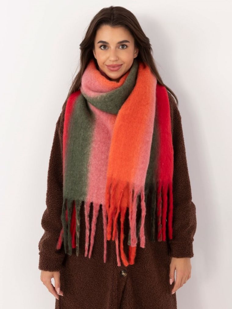 Szalik damski, czerwony, Italy Moda