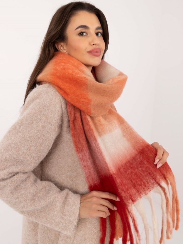 Szalik damski, czerwony, Italy Moda