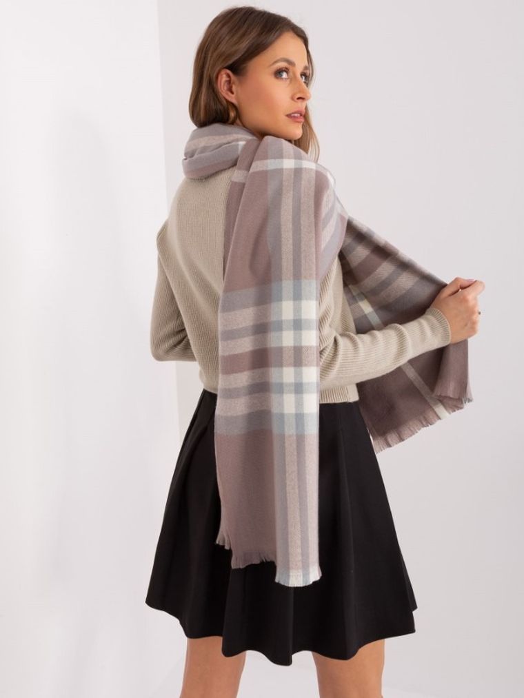 Szalik damski, fioletowy, Italy Moda