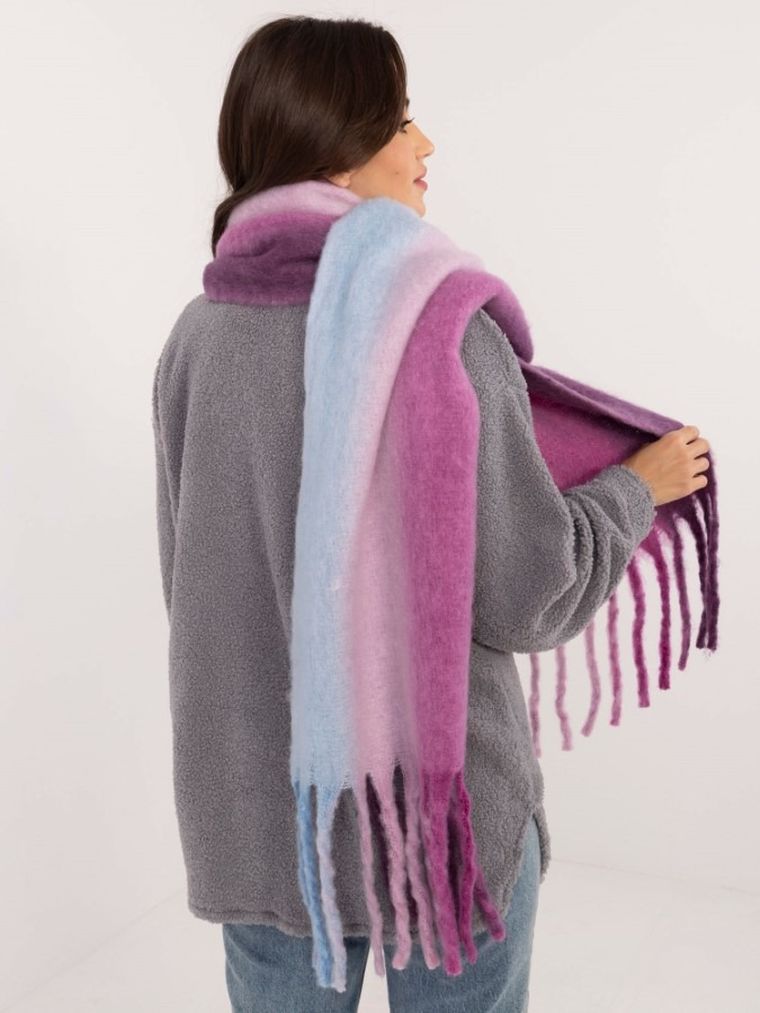 Szalik damski, fioletowy, Italy Moda