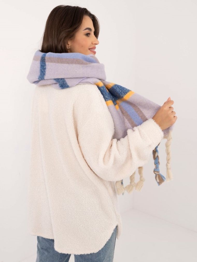 Szalik damski, fioletowy, Italy Moda