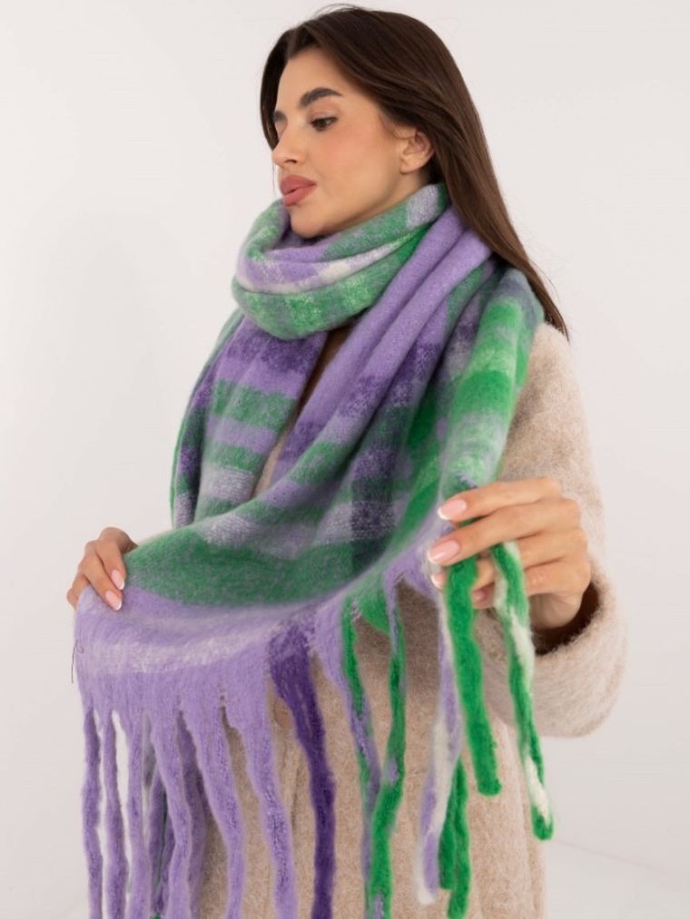 Szalik damski, fioletowy, Italy Moda