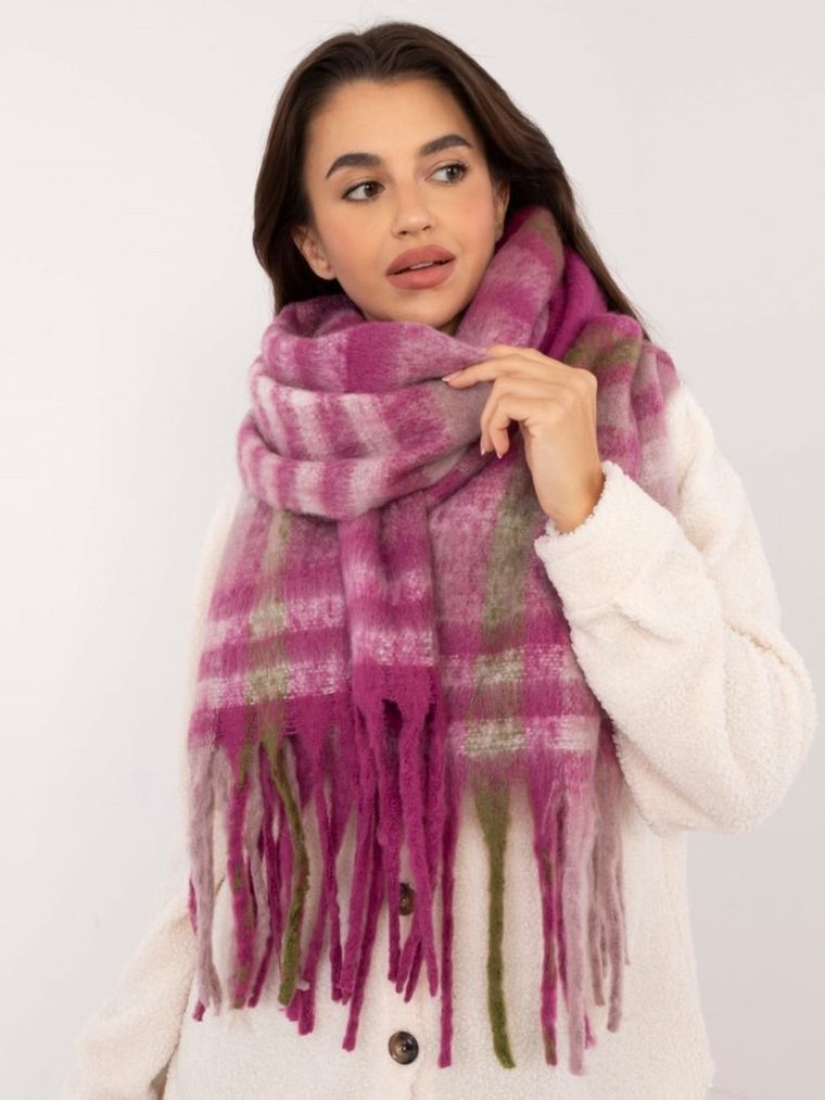 Szalik damski, fioletowy, Italy Moda