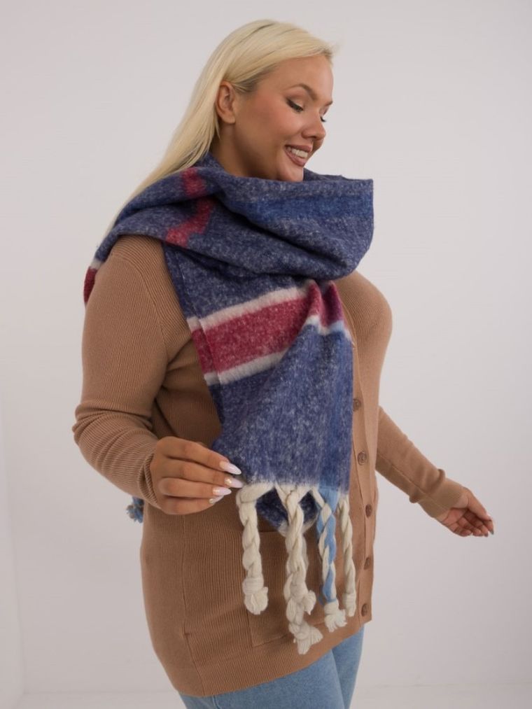 Szalik damski, granatowy, Italy Moda