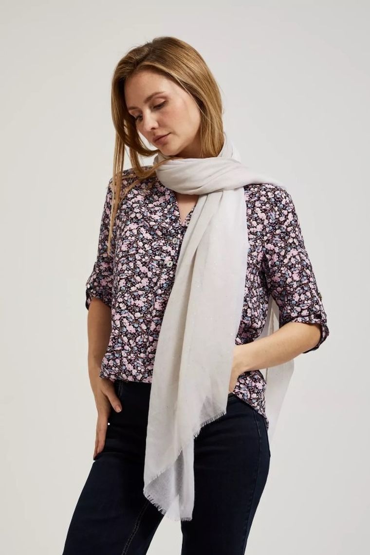 Szalik damski, jasnoróżowy, Moodo