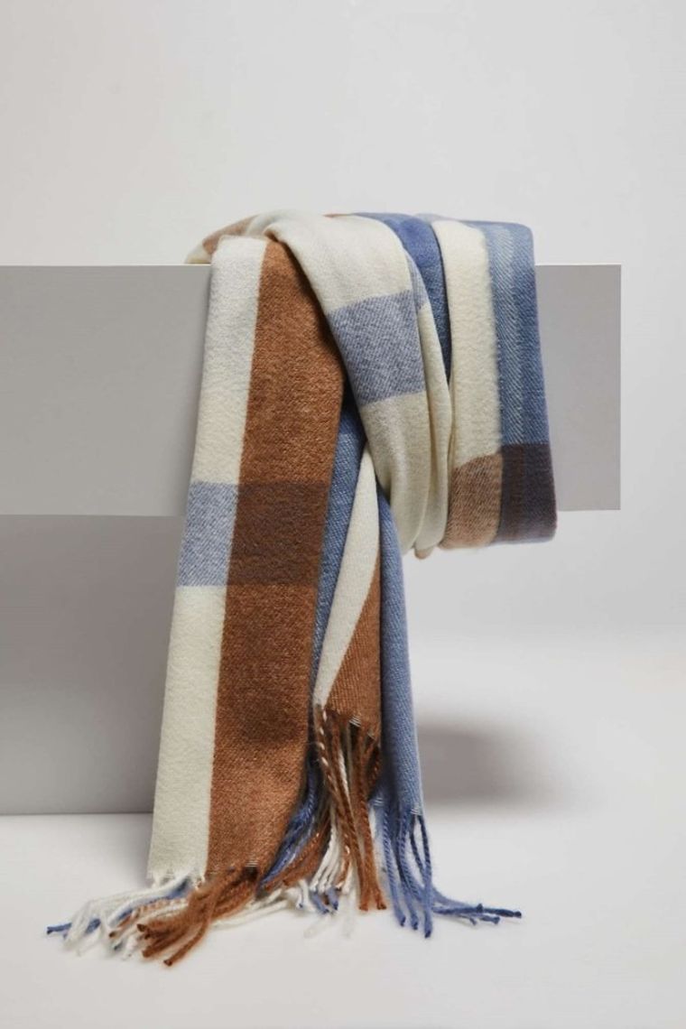 Szalik damski, niebieski, Moodo