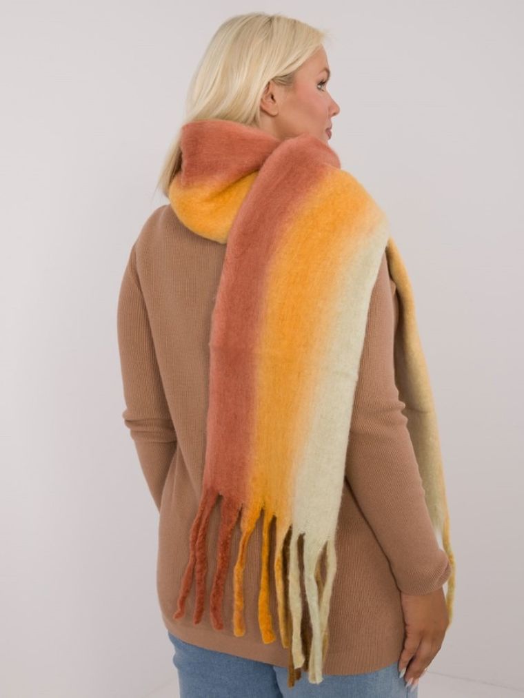 Szalik damski, pomarańczowy, Italy Moda