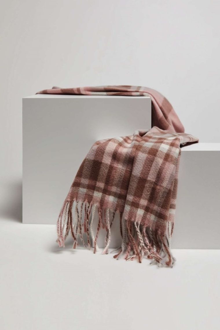 Szalik damski, różowy, Moodo