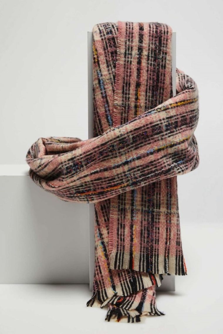 Szalik damski, różowy, Moodo