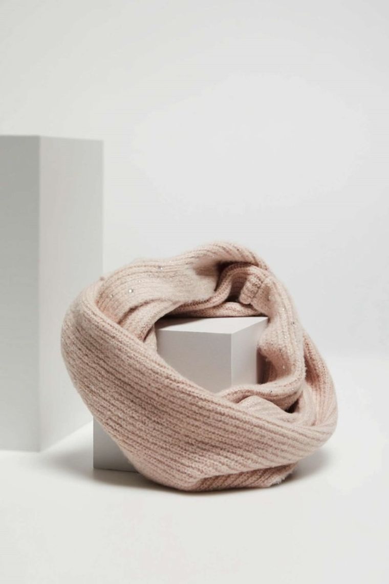 Szalik damski, różowy, Moodo