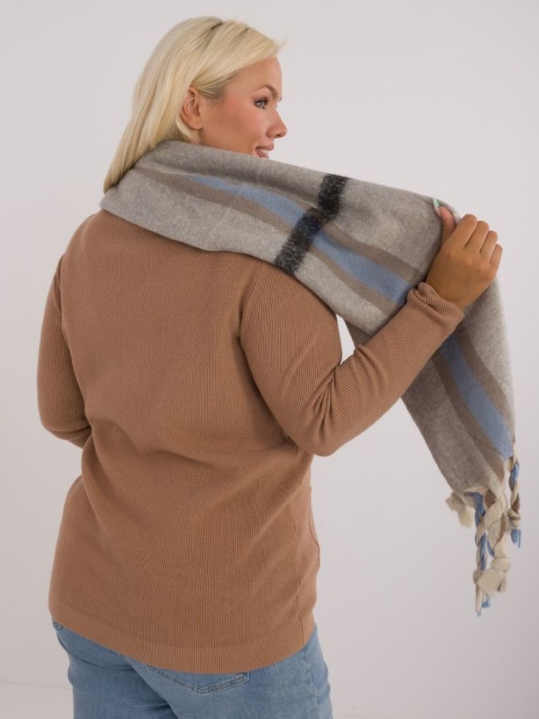 Szalik damski, szary, Italy Moda