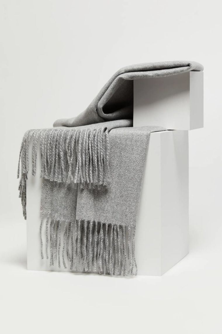 Szalik damski, szary, Moodo