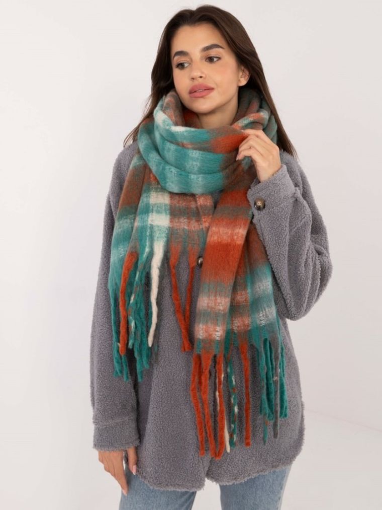 Szalik damski, zielony, Italy Moda