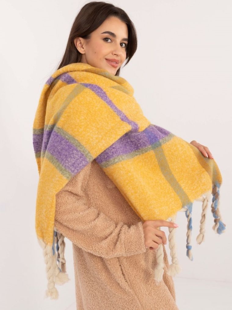 Szalik damski, żółty, Italy Moda