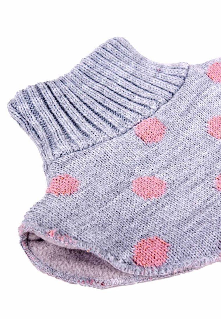 Szalik dziewczęcy z golfem, szary, Yoclub