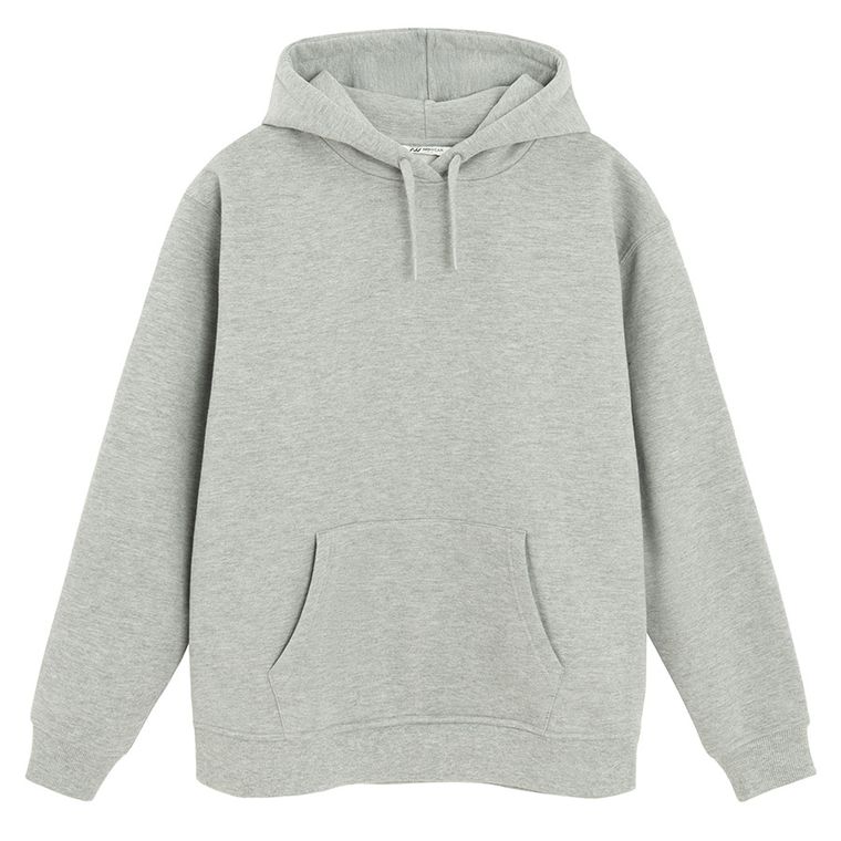 Szara bluza unisex oversize z kapturem NOWEAR