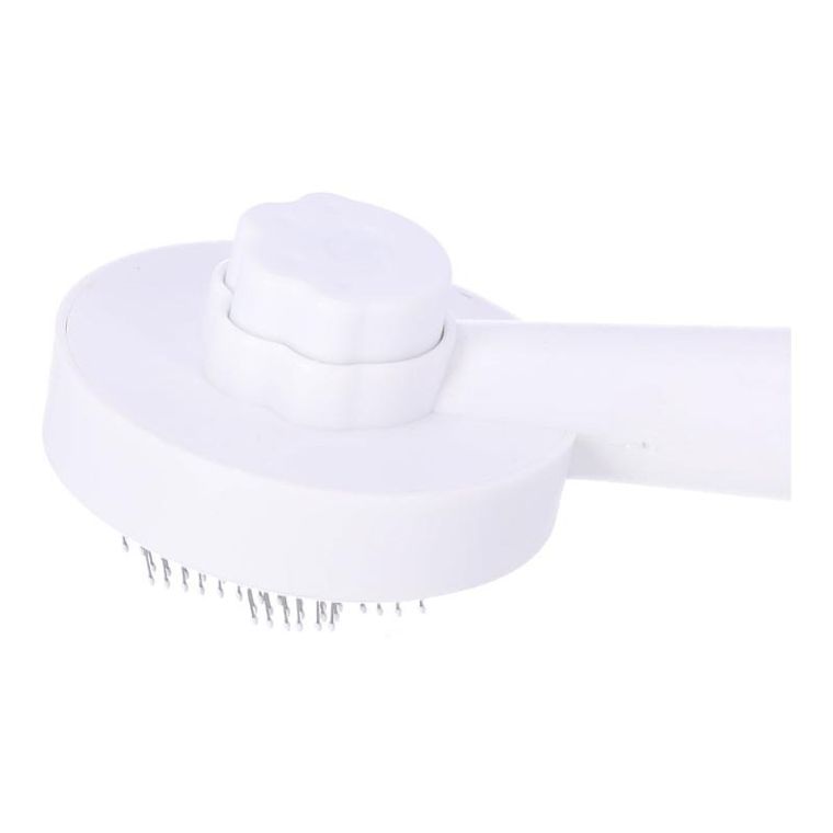 Szczotka do usuwania sierści psa lub kota, biała