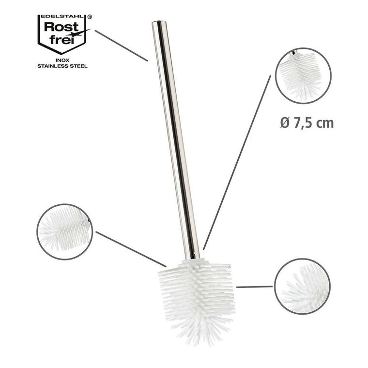 Szczotka wymienna, silikonowa, 7.5 cm, biały