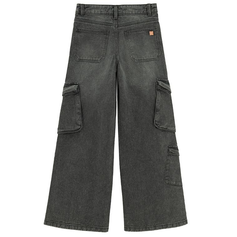 Szerokie spodnie jeansowe cargo Cool Club