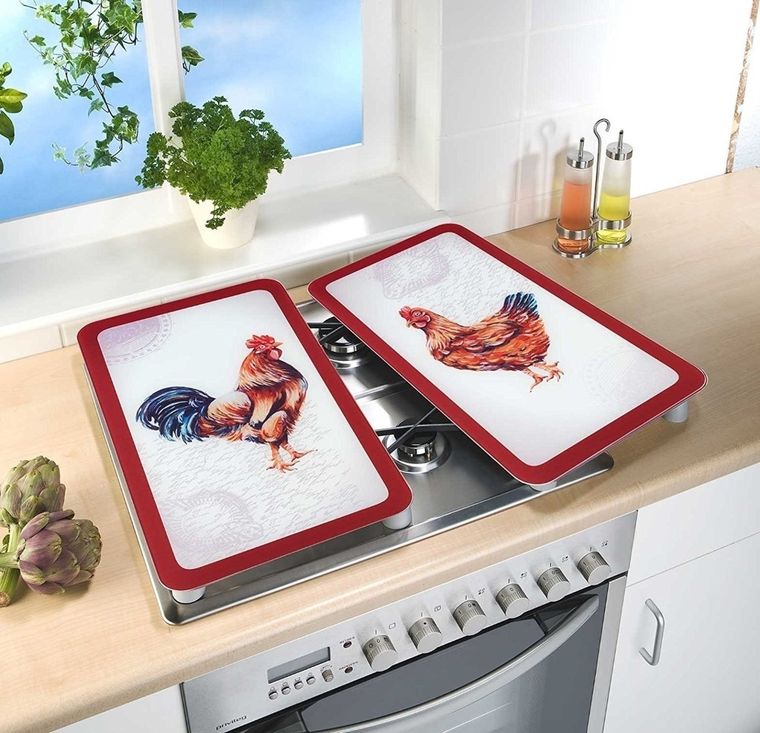 Szklane płyty ochronne, Farmi, na kuchenkę, 2 szt.