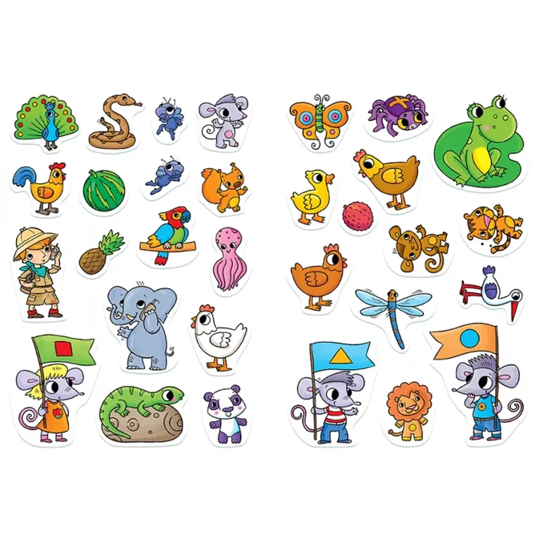 Szlaczki zwierzaczki. Edukacyjna książeczka z naklejkami