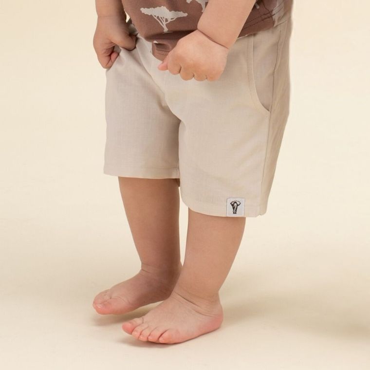 Szorty chłopięce, beżowe, Pinokio