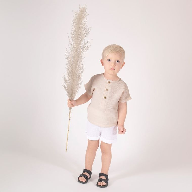 Szorty chłopięce, białe, Nicol