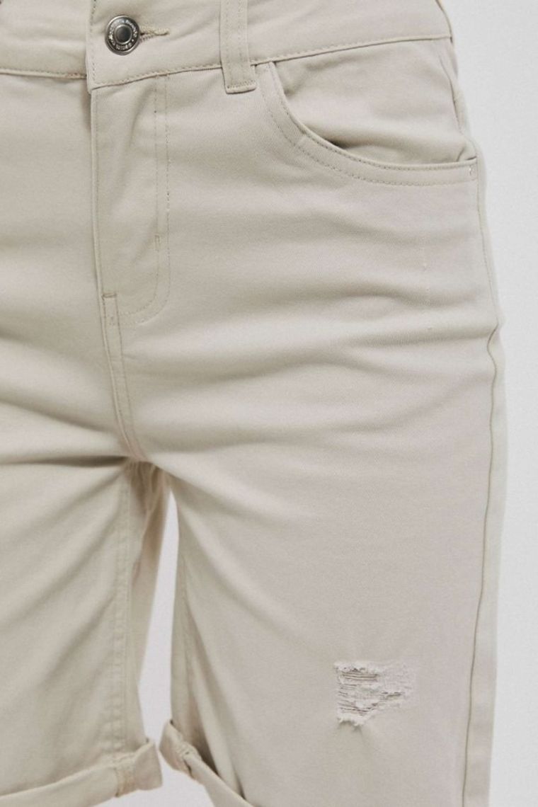 Szorty damskie, beżowe, Moodo