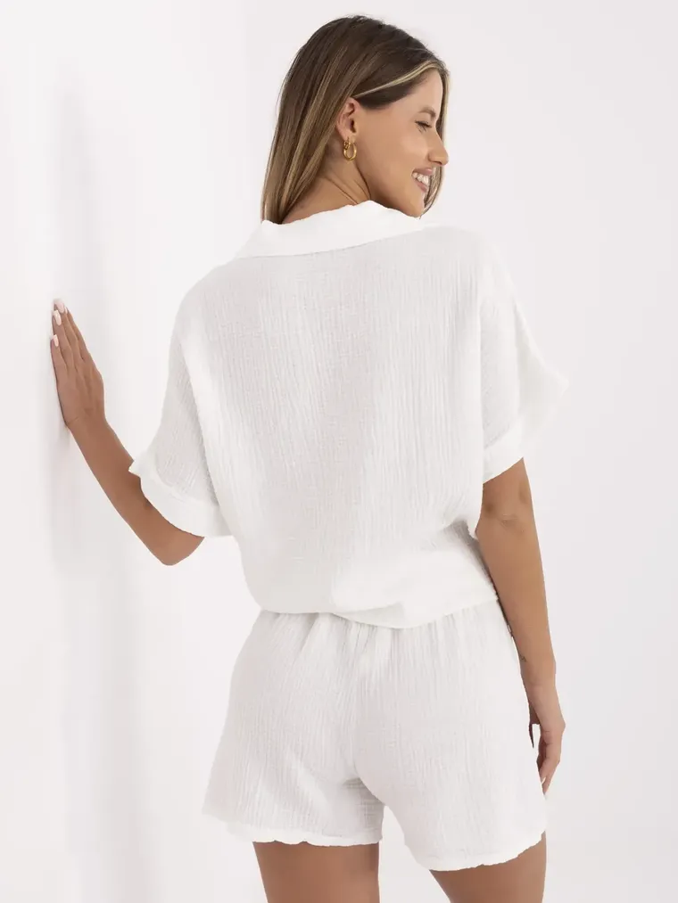 Szorty damskie, białe, Italy Moda
