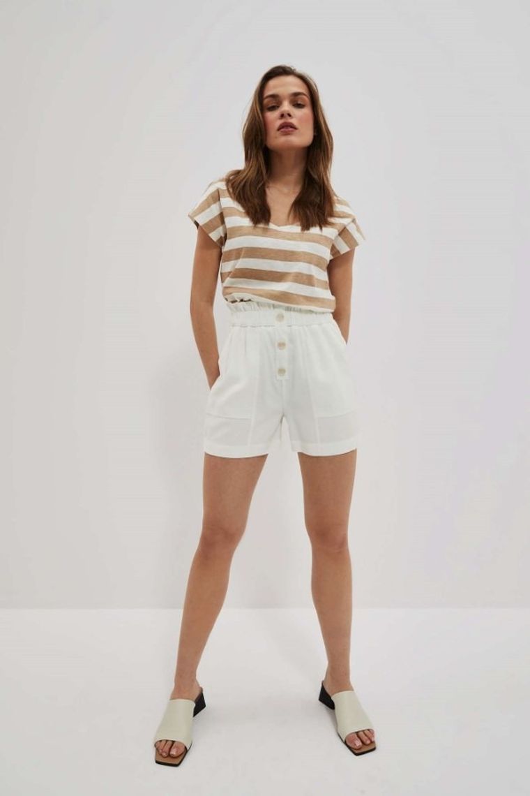 Szorty damskie, białe, Moodo