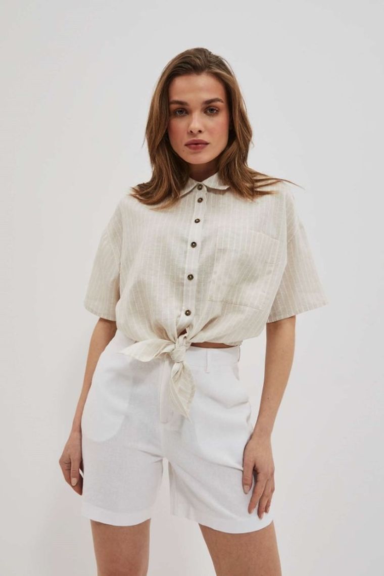 Szorty damskie, białe, Moodo