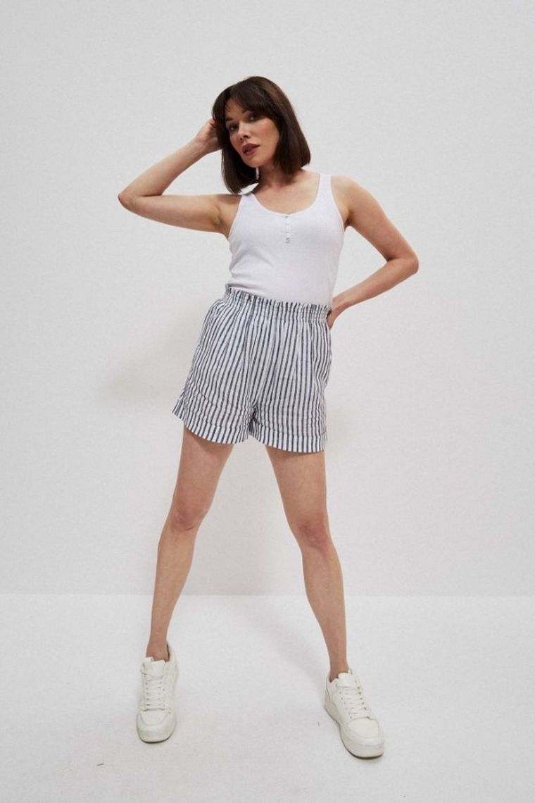 Szorty damskie, białe, Moodo