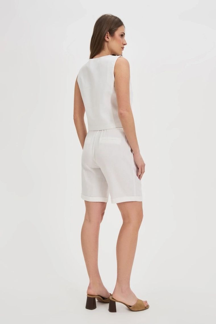 Szorty damskie, białe, Moodo