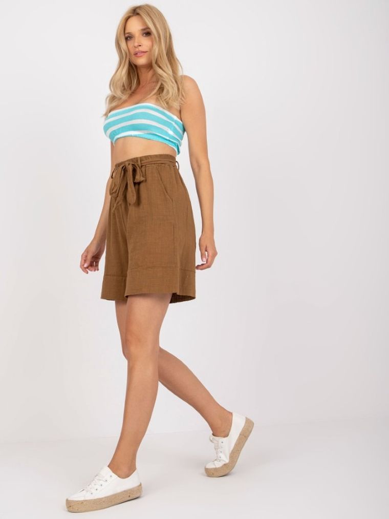 Szorty damskie, brązowe, Och Bella