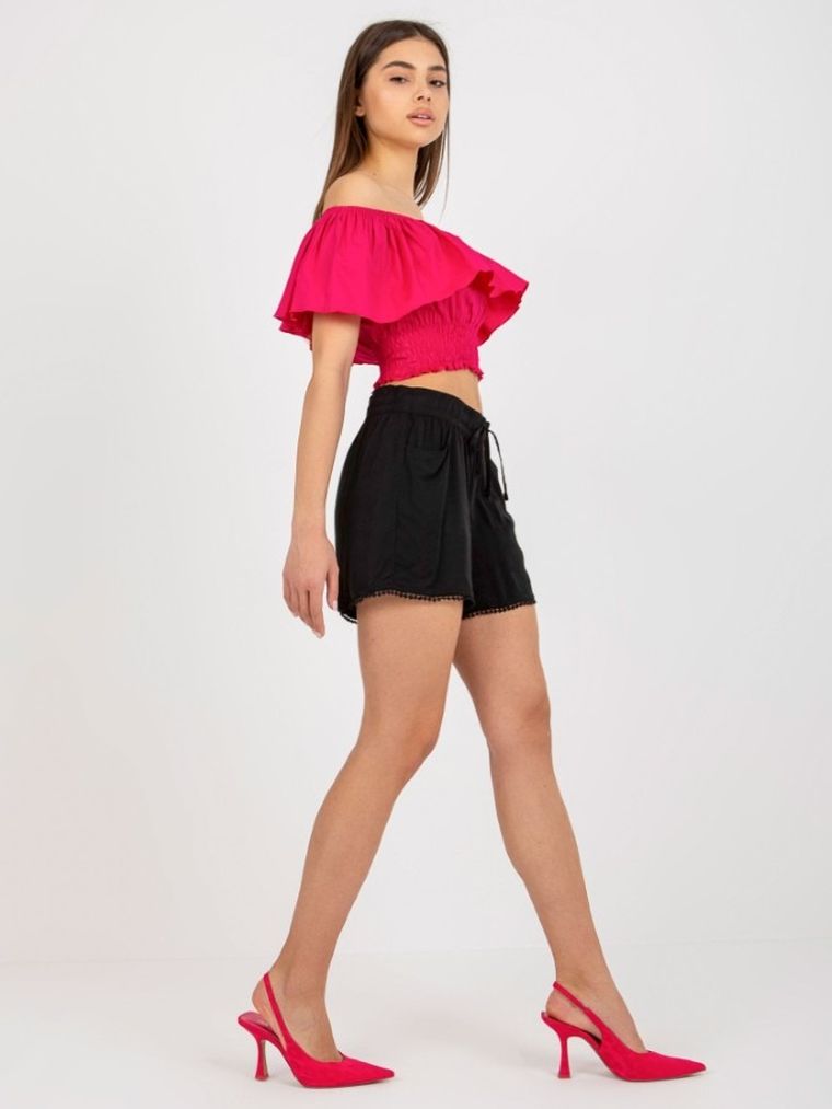 Szorty damskie, czarne, Fresh Made