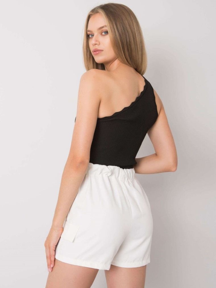 Szorty damskie, ecru, Italy Moda