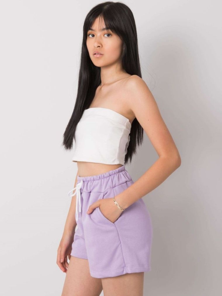 Szorty damskie, fioletowe, Rue Paris