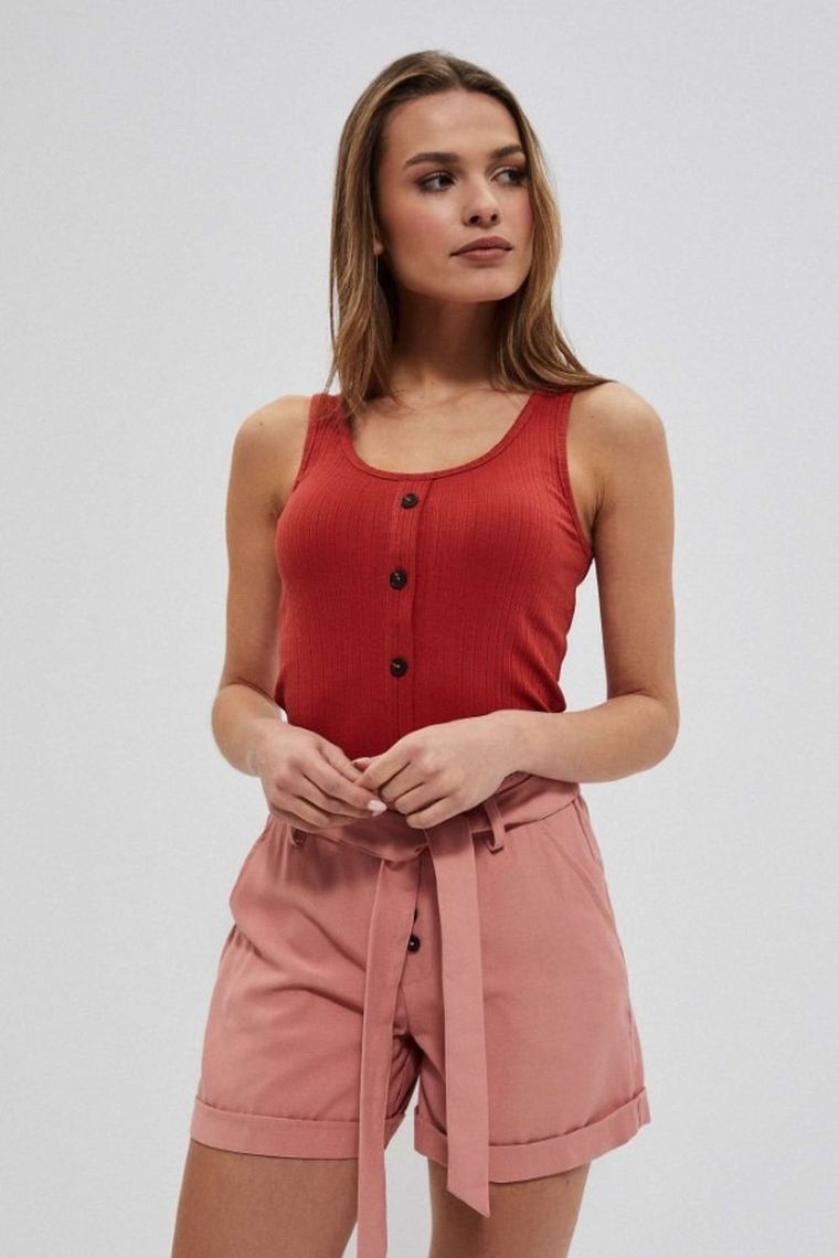 Szorty damskie, koralowe, Moodo