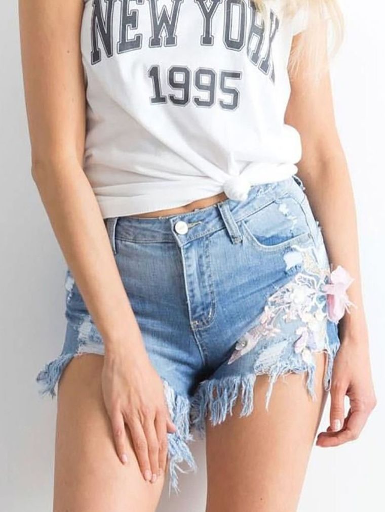 Szorty damskie, niebieskie, Daysie