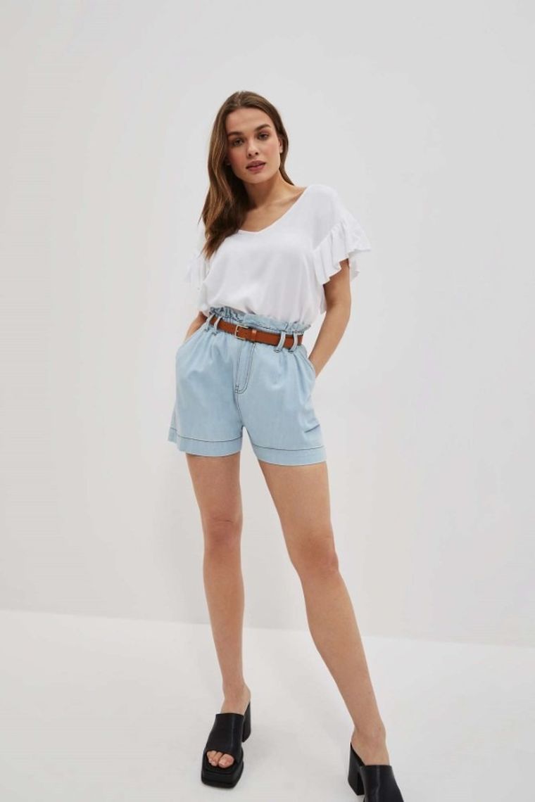 Szorty damskie, niebieskie, Moodo