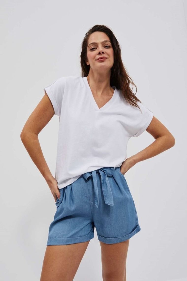 Szorty damskie, niebieskie, Moodo