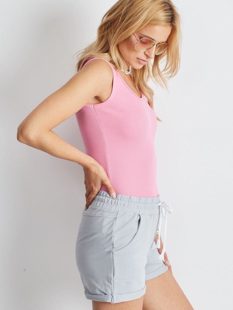 Szorty damskie, szare, Basic Feel Good