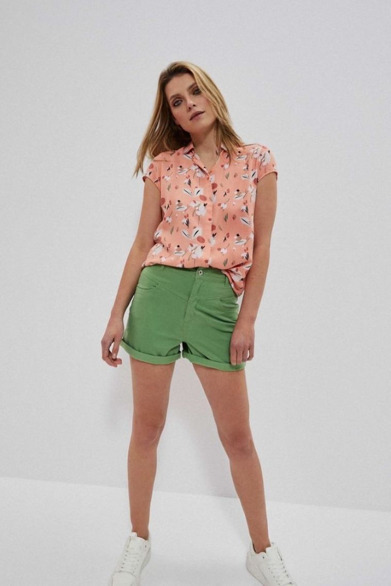 Szorty damskie, zielone, Moodo