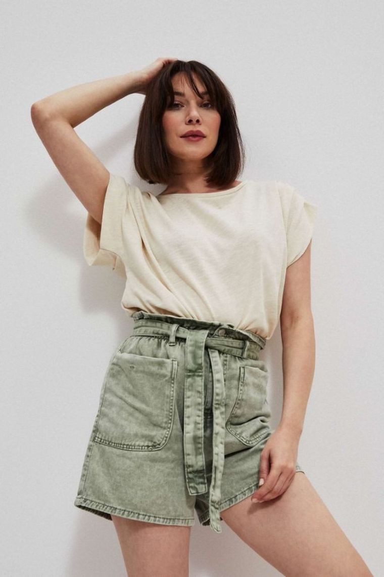 Szorty damskie, zielone, Moodo