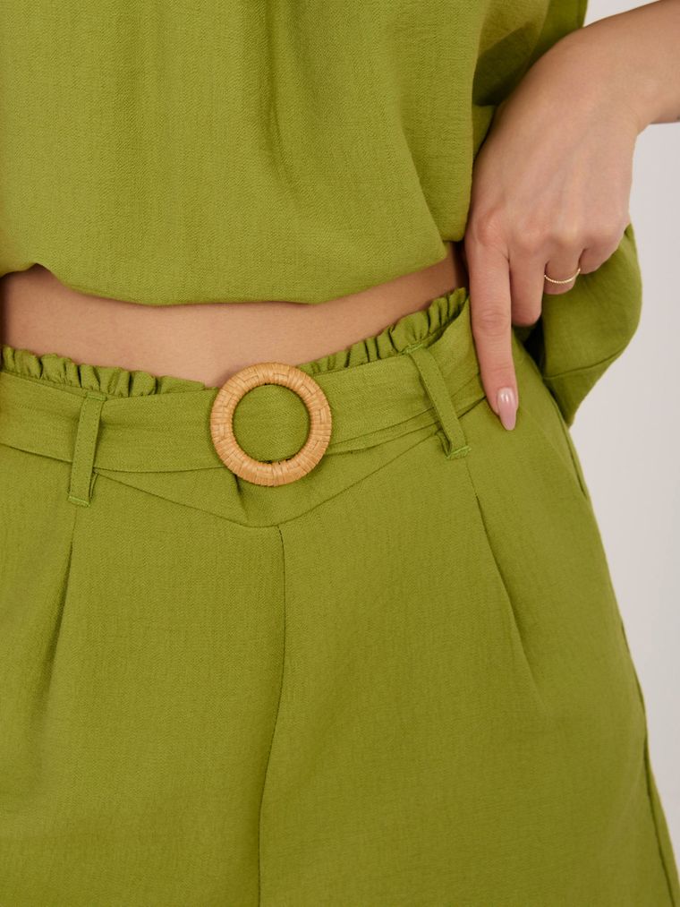 Szorty damskie, zielone, Sublevel