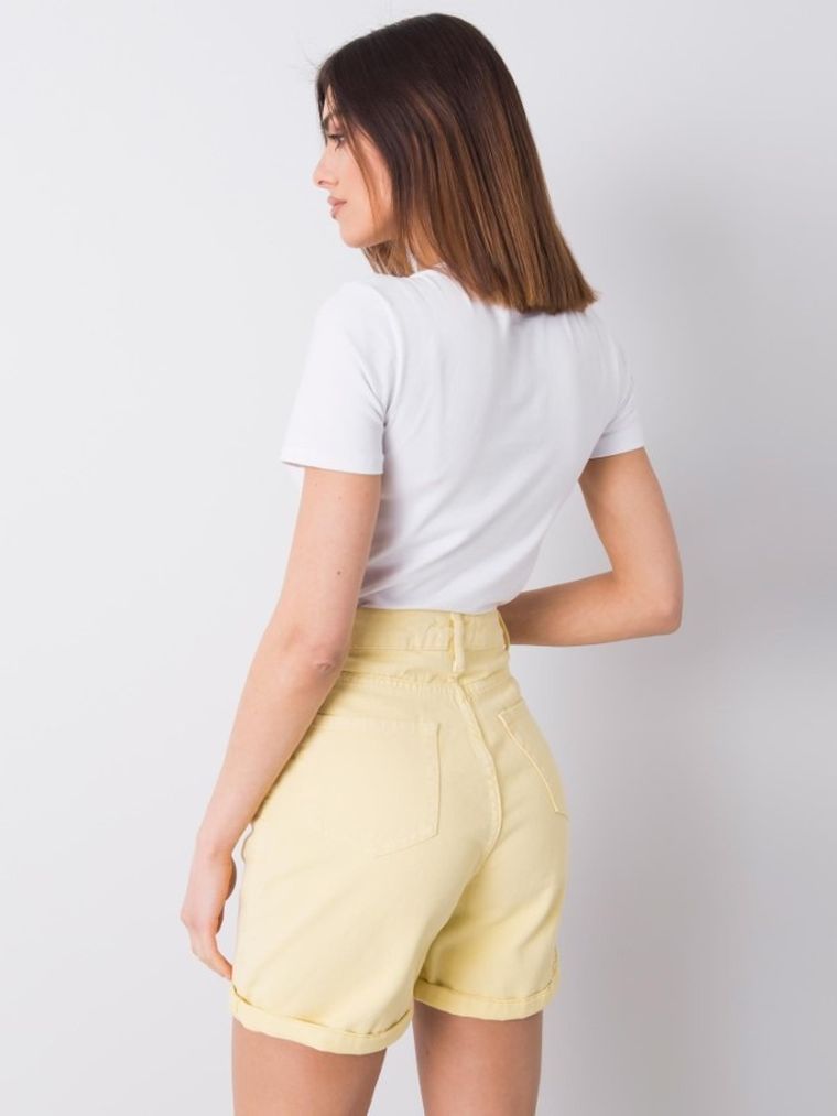 Szorty damskie, żółte, Rue Paris