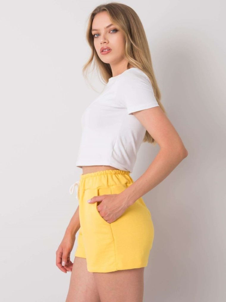 Szorty damskie, żółte, Rue Paris