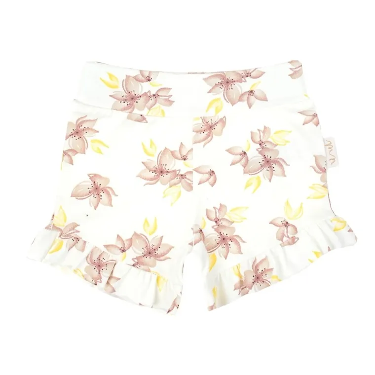 Szorty dziewczęce, ecru, Nicol