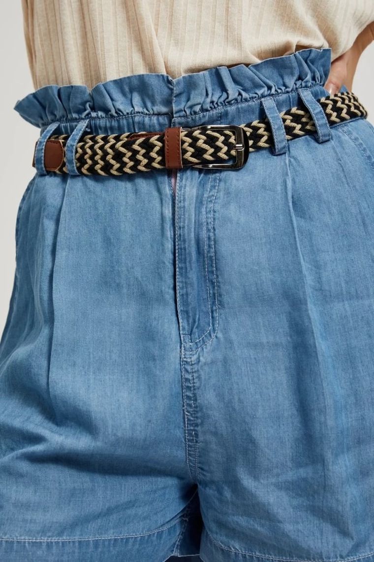 Szorty jeansowe damskie, niebieskie, Moodo