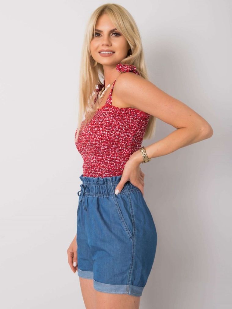 Szorty jeansowe damskie, niebieskie, Rue Paris